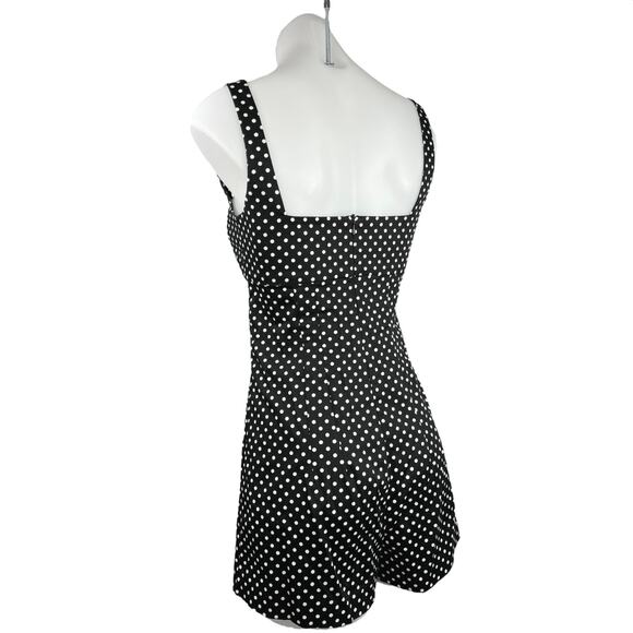 Zara Black Polka Dot Sleeveless Sweetheart Neck Playsuit Jumpsuit Romper XS - Picture 4 of 7